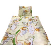 Lenjerie beige, trei piese, patut nou-nascuti, din bumbac 100%, by Liz Line-Bumbac bebe11