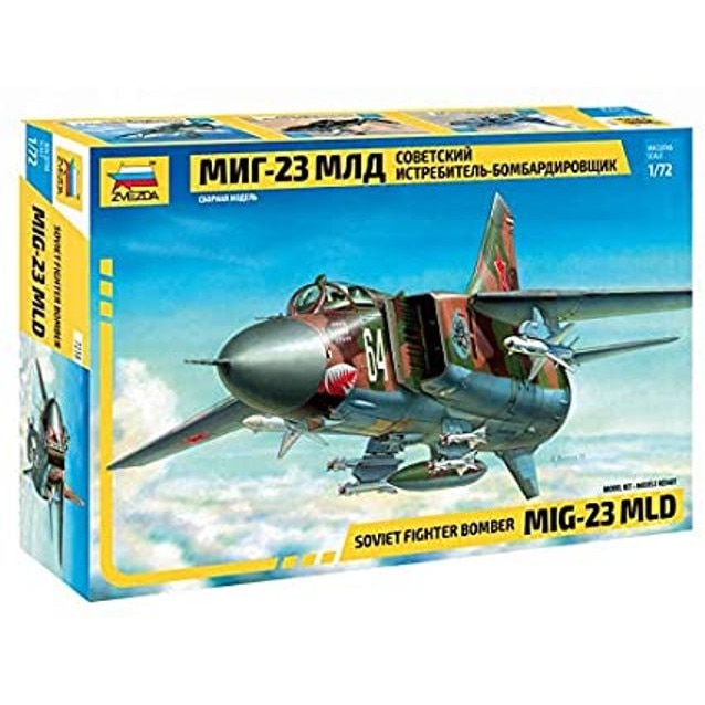 Macheta aeromodele Zvezda Soviet Fighter Bomber Mig-23 MLD 1:72 ZVEZ 7218
