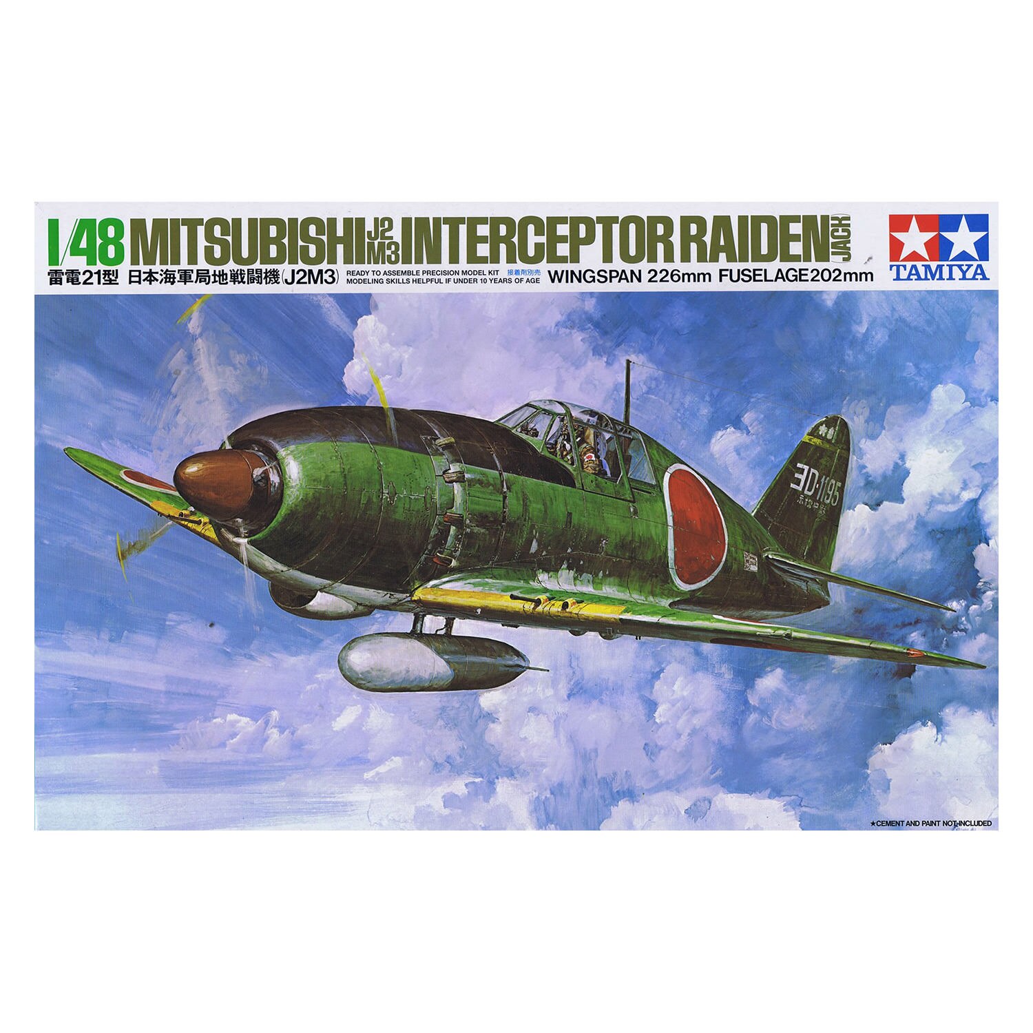 Macheta aeromodele Tamiya Mitsubishi J2M3 Interceptor Raiden 1:48 Tam 61018