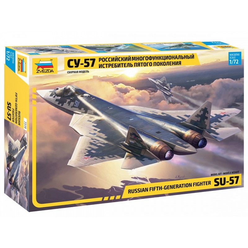 Macheta aeromodele Zvezda Russian Fifth-Generation Fighter Suhoi SU-57 1:72 ZVEZ 7319
