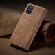Husa pentru Samsung Galaxy A51, CaseMe, slim piele, tip portofel, stand, inchidere magnetica, textura catifelata, Maro