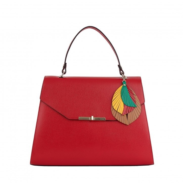 Geanta de dama office Ripani din piele naturala saffiano 9205 rosu