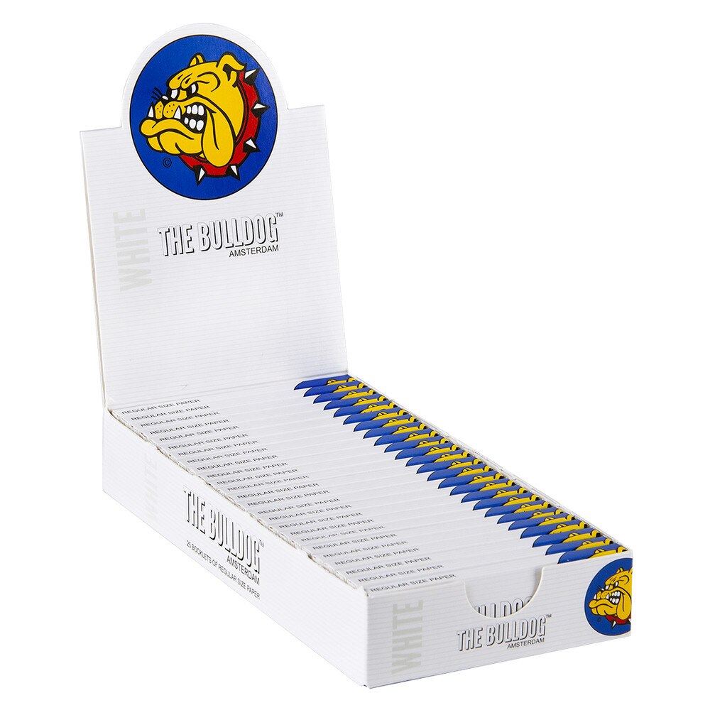 Set Foite pentru rulat tutun The Bulldog Short White, 25 bucati