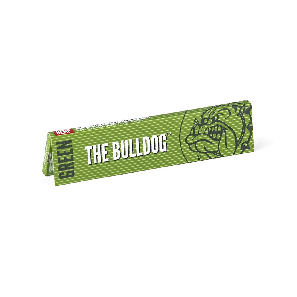 Foite pentru rulat tutun The Bulldog King Size Slim Green Hemp