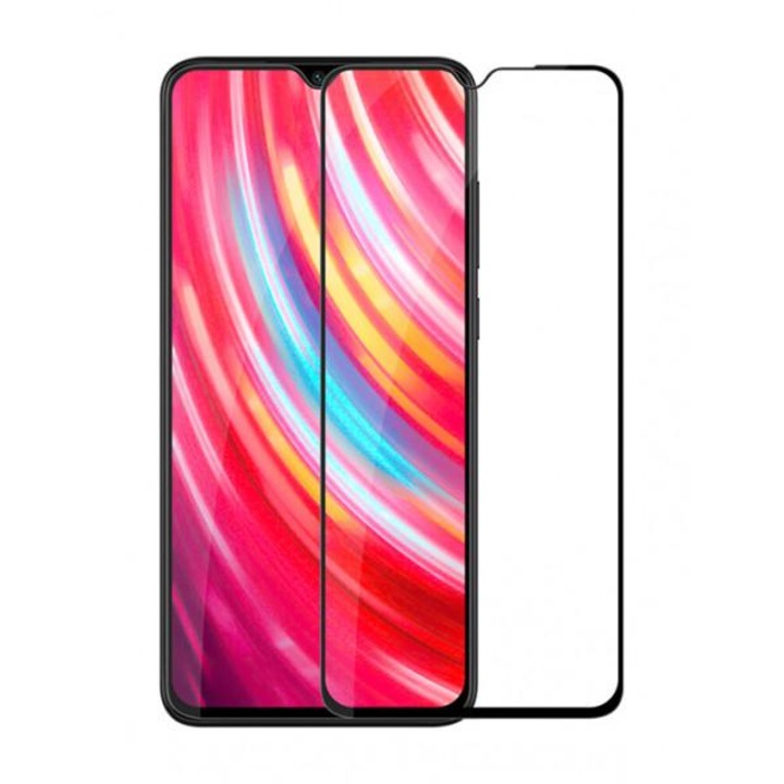 Xiaomi Redmi Note 8 Pro védőfólia, fekete 3D-s rögzített üvegfólia, TELJES KÉPERNYŐ, Edzett üveg, Anti-Shock, Viceversa