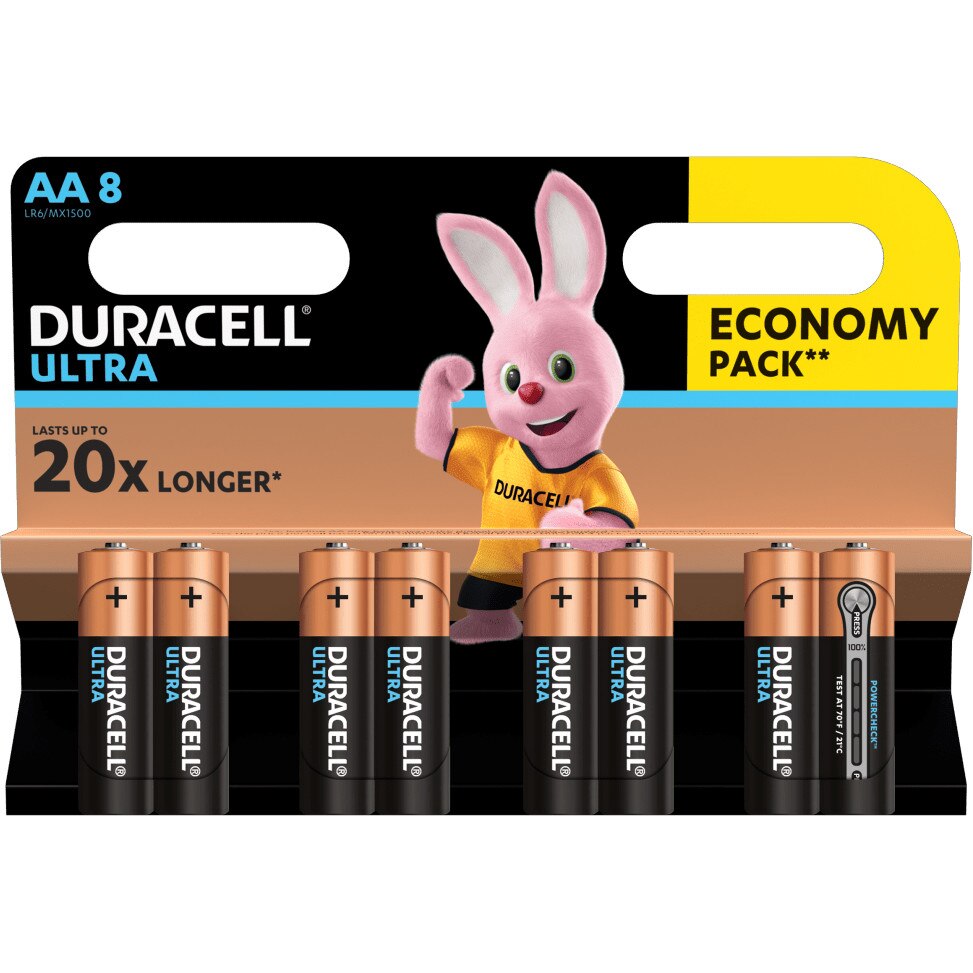 Baterii Duracell Ultra AA, LR6, 8 Buc.