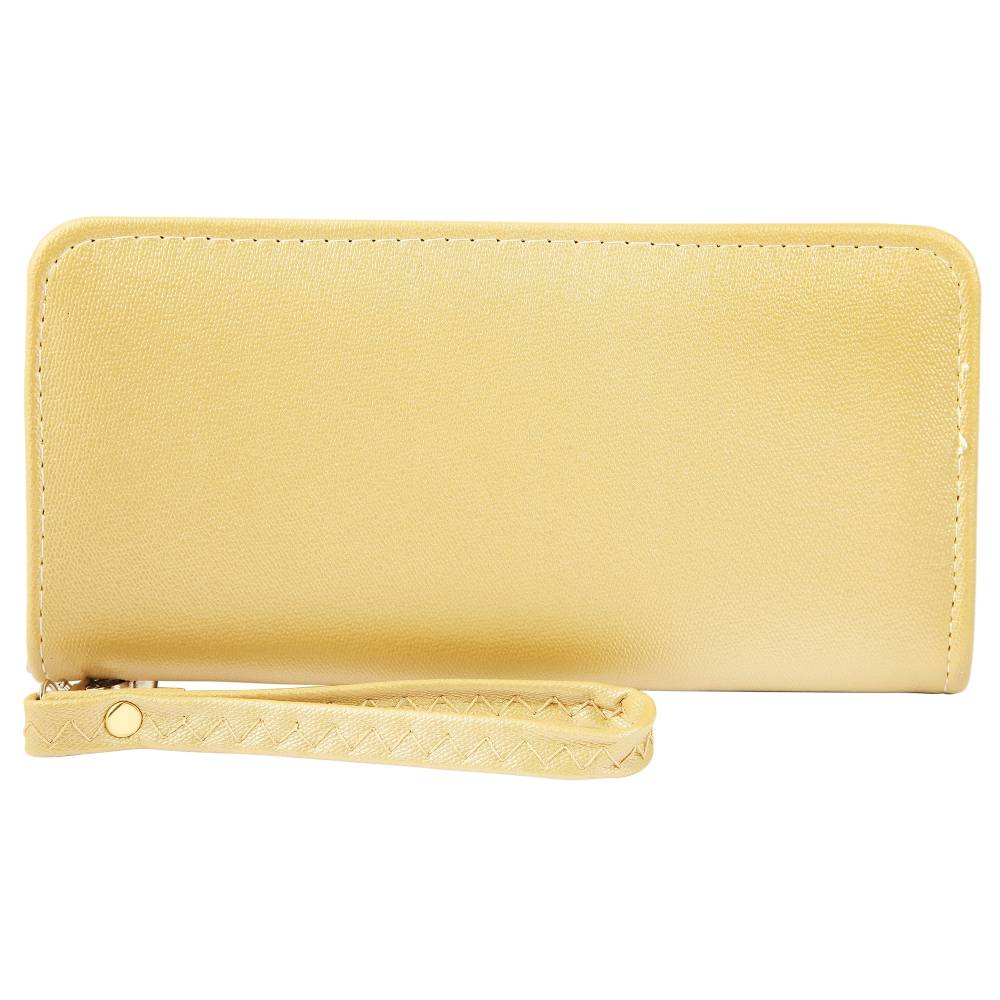 Portofel dama, imitatie piele, auriu, 21 x 11 cm, 45-003