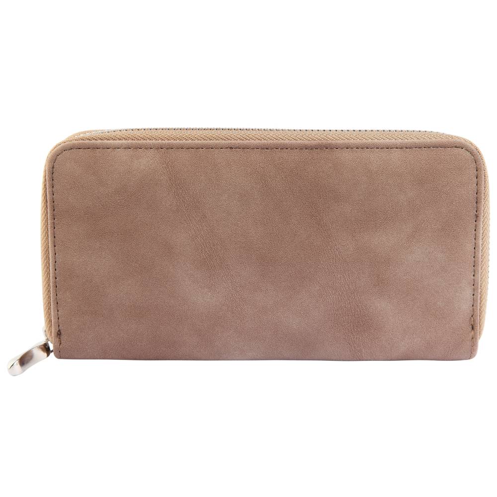 Portofel dama, imitatie piele, maro, 19 x 10 cm, 66-003