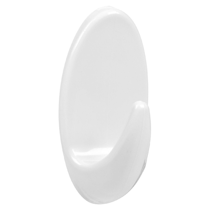 Cuier autocolant alb 11cm, set 1buc, 3kg suportat