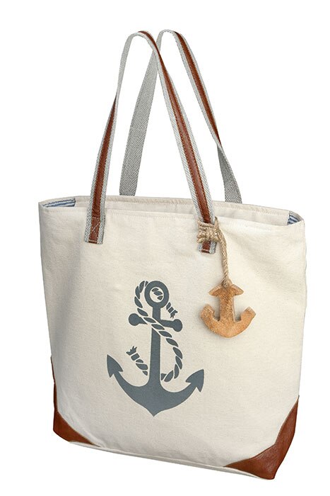 Geanta de vara Anchor, textil, 43.5x39 cm