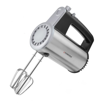 Mixer de mana Aurora AU 4096, 350 W, 5 viteze, Functie Turbo, 2 accesorii tip tel, 2 carlige de framantare, Inox Mixer de mana Aurora AU 4096, 350 W, 5 viteze, Functie Turbo, 2 accesorii tip tel, 2 carlige de framantare, Inox