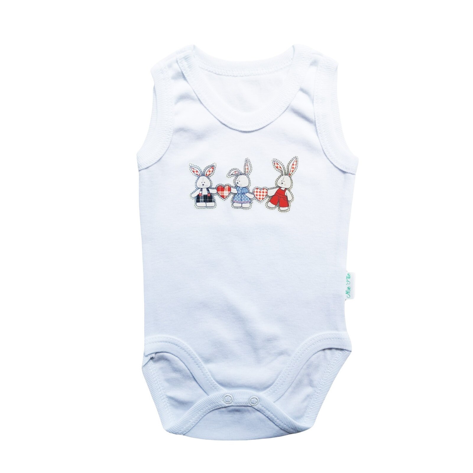 Body tip maiou cu imprimeu colorat, Mic Pitic, Alb