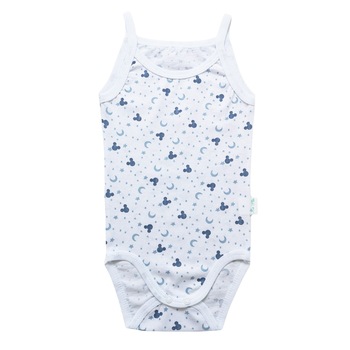 Body tip maiou cu bretele, Mic Pitic, Bleu Body tip maiou cu bretele, Mic Pitic, Bleu