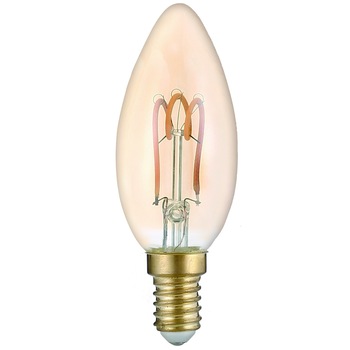 Set 10 Becuri LED Decorative Vintage Avide Soft Filament Candle, Edison, 3W, E14, 360 lumeni, forma lumanare, 2700K, lumina calda Set 10 Becuri LED Decorative Vintage Avide Soft Filament Candle, Edison, 3W, E14, 360 lumeni, forma lumanare, 2700K, lumina calda