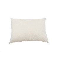 Perna burduf 50x70 cm, umplutura puf siliconizat, exterior nanghin (bumbac), culoare alb/bej