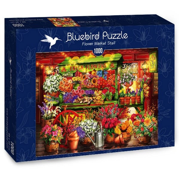 Puzzle Bluebird - Marchetti Ciro - Flower Market Stall, 1.000 piese (70333-P)