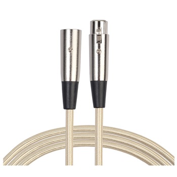 Cablu prelungitor conectare audio XLR 3 Pin Tata la XLR 3 Pin Mama, Cablu microfon, Textil, 5 metri, Gold, BBL1479 Cablu prelungitor conectare audio XLR 3 Pin Tata la XLR 3 Pin Mama, Cablu microfon, Textil, 5 metri, Gold, BBL1479