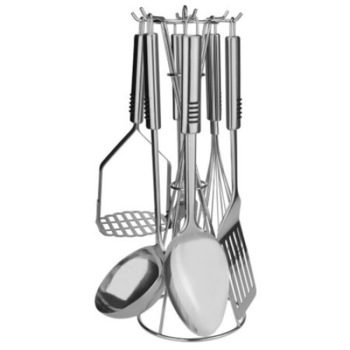 Set ustensile de bucatarie din inox 7 piese Gri BH-7786 Set ustensile de bucatarie din inox 7 piese Gri BH-7786