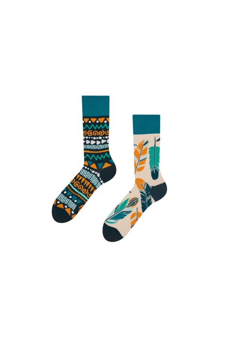 Sosete Sockyzz, Good Mood Regular Socks - Feathers, Multicolor, 35-38 EU