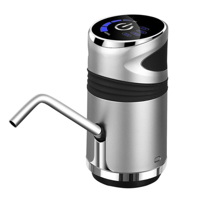 Pompa electrica apa cu functie de dispenser bidon apa, reincarcabil USB, Buton ON/OFF si protectie copii pentru Uz casnic sau comercial 19L - Leexo®
