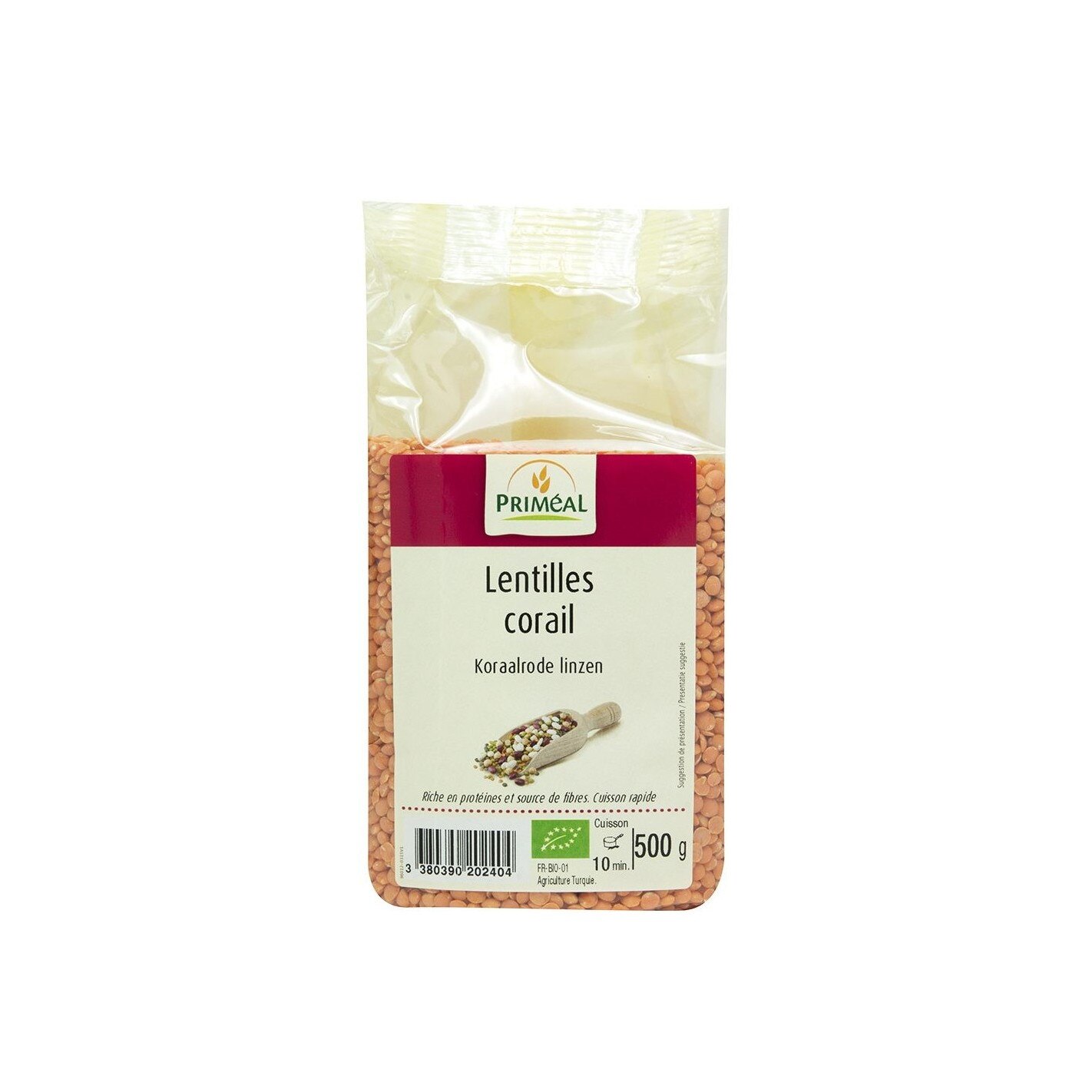 Linte rosie bio, Primeal, 500g