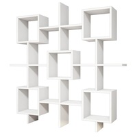 raft modern homemania irma din pal melaminat si pvc alb 130 x 20 x 130 cm imagen 53_0_
0