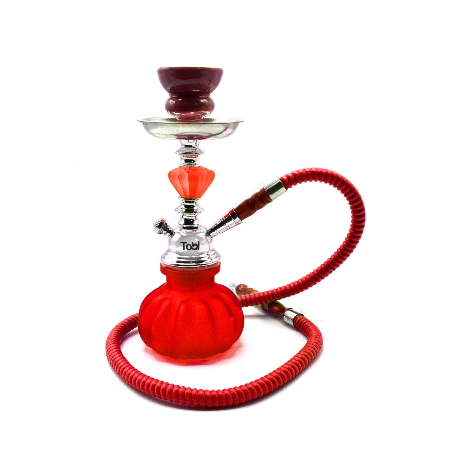 Narghilea Tobi, Zenima, 1 furtun, Rosu, 26 cm