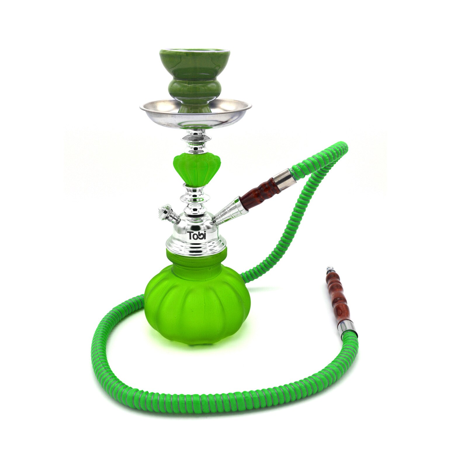 Narghilea Tobi, Zenima, 1 furtun, Verde, 26 cm