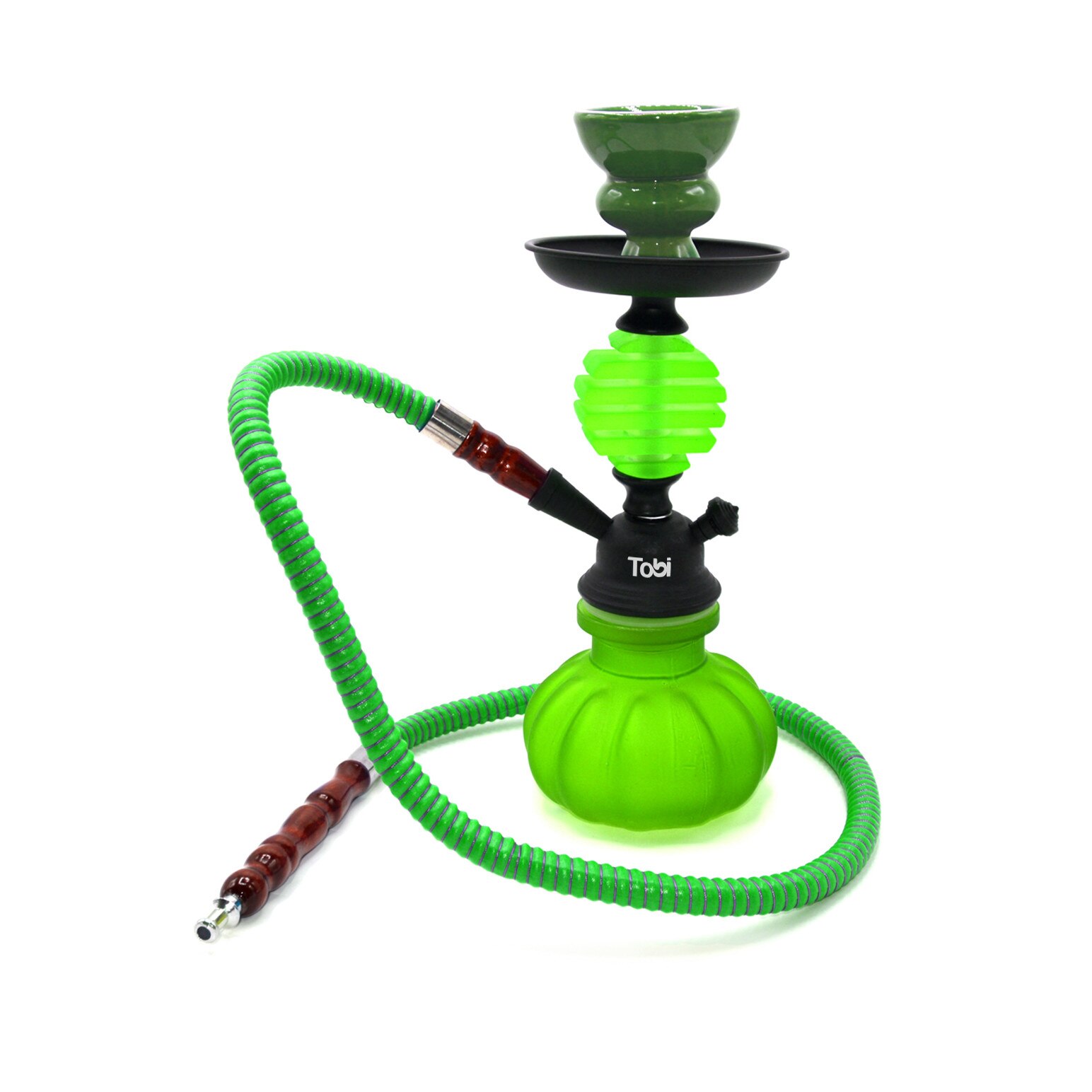 Narghilea Tobi, Tanis, 1 furtun, Verde, 27 cm