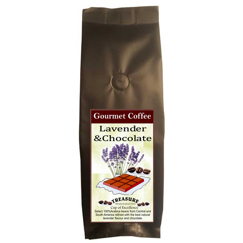 Cafea cu aroma de Lavanda , Boabe 400 grame , Treasure