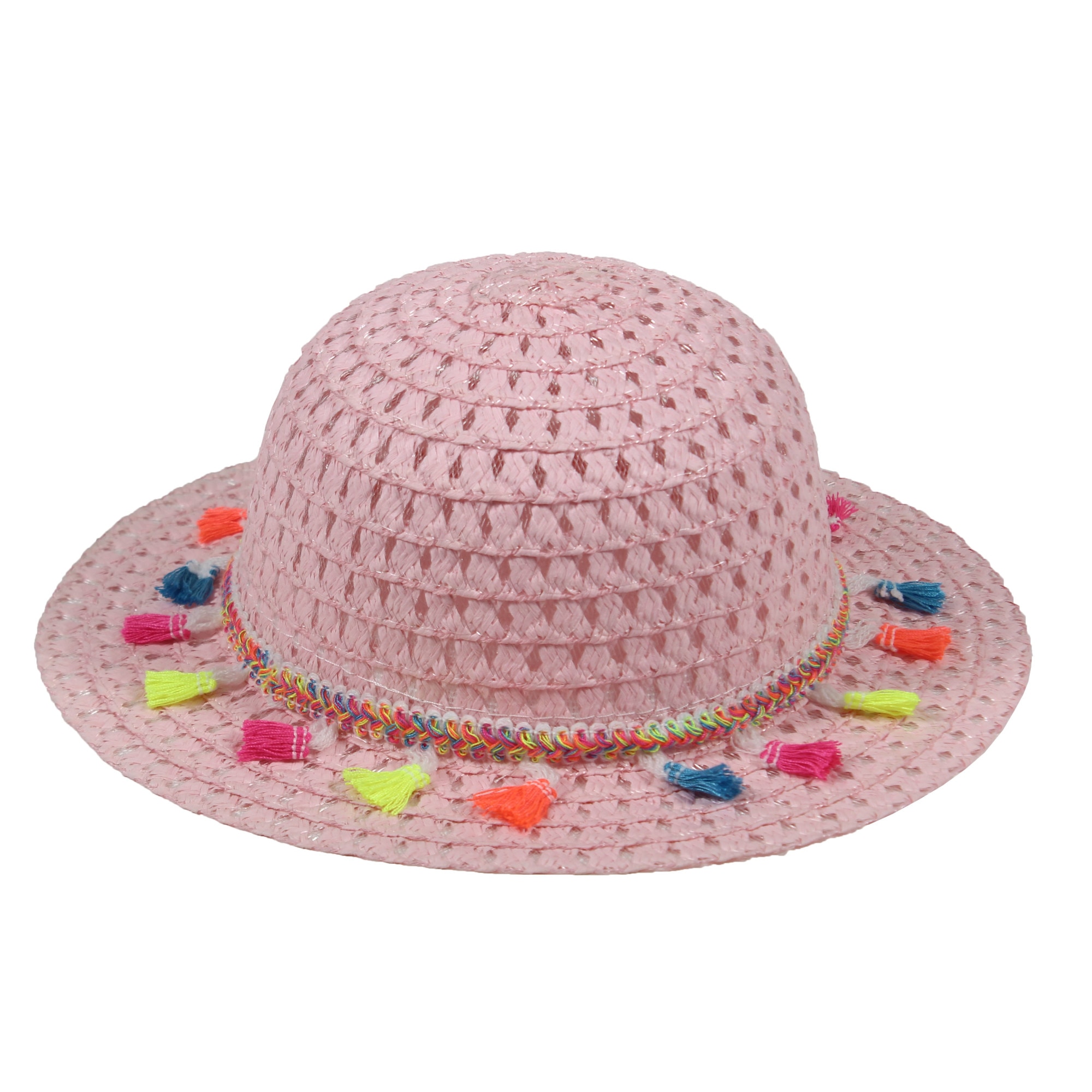 Palarie fete roz cu ciucuri, 52 cm