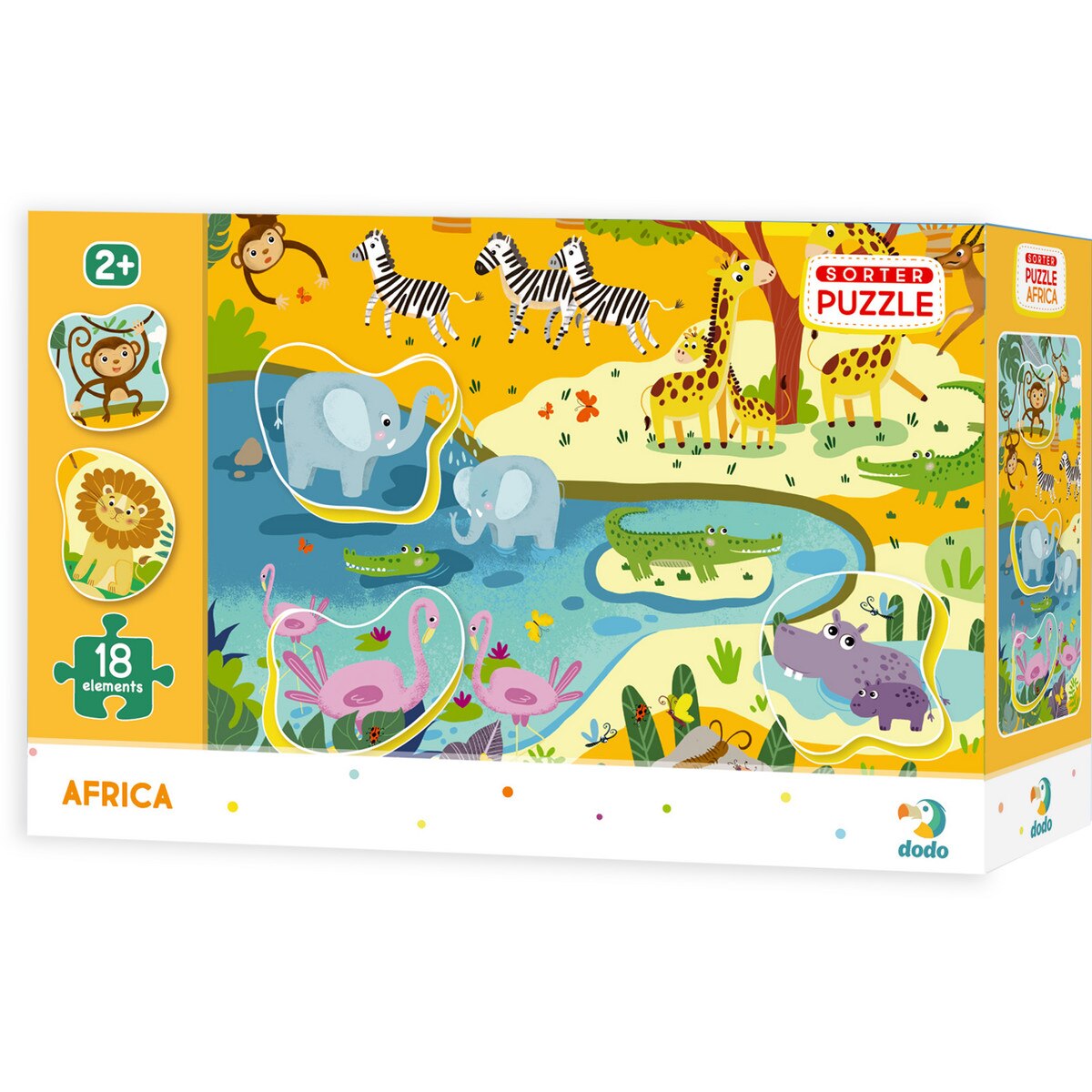 Puzzle animale din Africa (18 piese) - Dodo