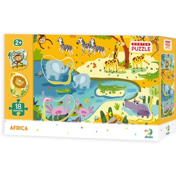 Puzzle animale din Africa (18 piese) - Dodo Puzzle animale din Africa (18 piese) - Dodo