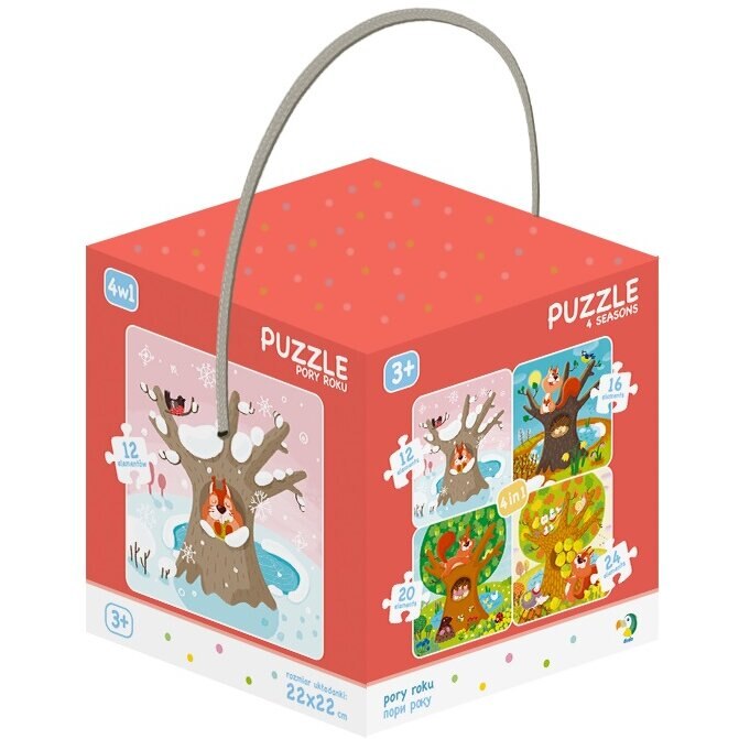 Puzzle 4 in 1 anotimpurile (12, 16, 20, 24 piese) - Dodo