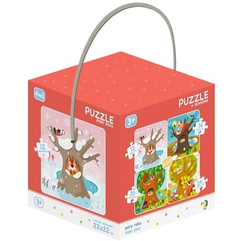 Puzzle 4 in 1 anotimpurile (12, 16, 20, 24 piese) - Dodo Puzzle 4 in 1 anotimpurile (12, 16, 20, 24 piese) - Dodo