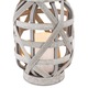 Felinar solar, Globo Lighting, LED, ratan, efect flacara reala, design vintage, maner, 23 cm, IP44
