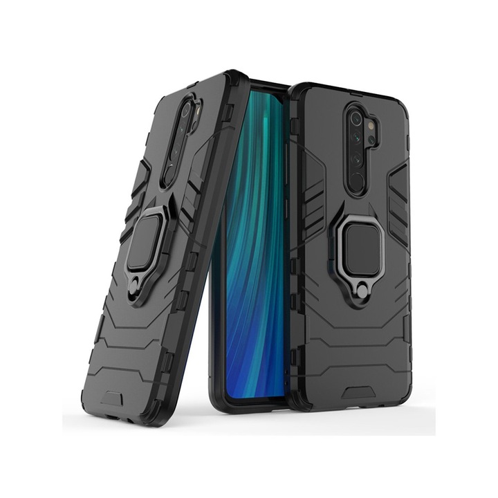 Удароустойчив гръб с поставка Case за Xiaomi Redmi Note 8 Pro, Черен