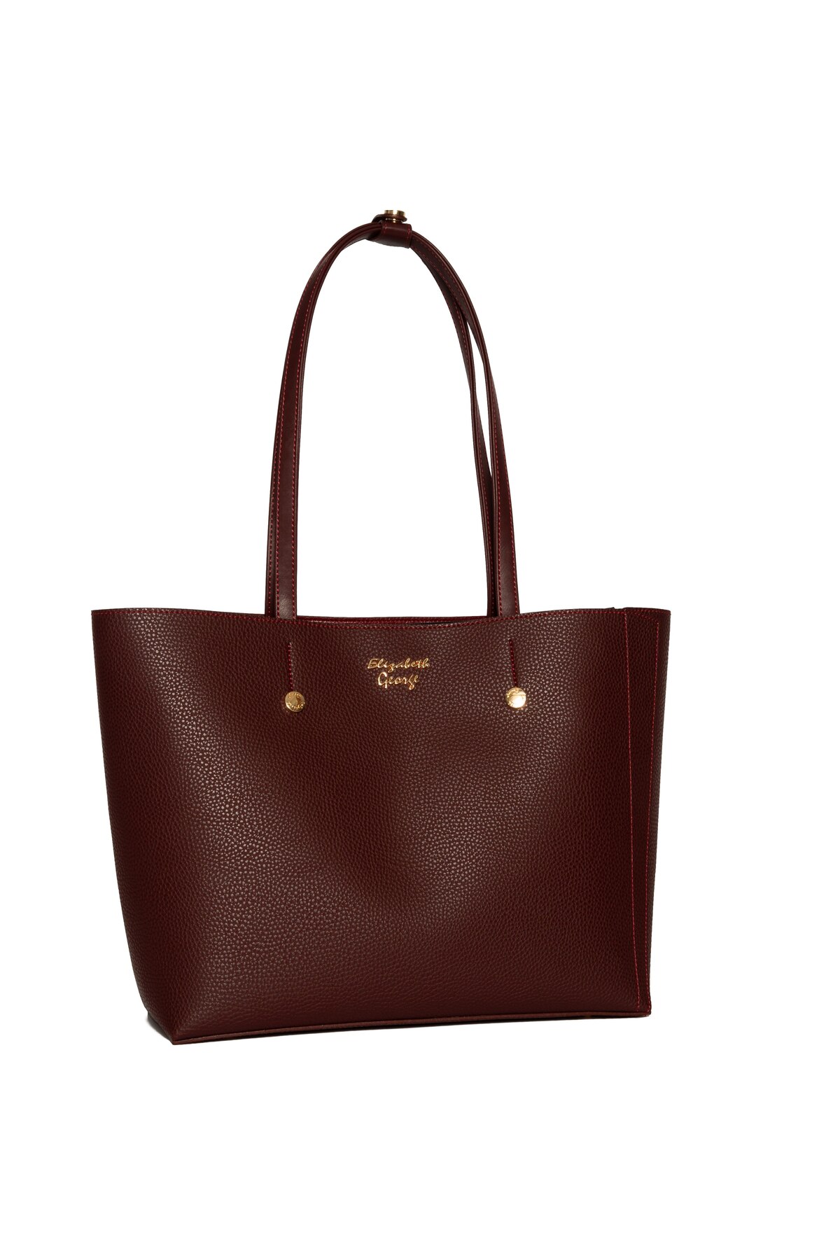 Geanta din piele ecologica Elizabeth George, Veronica Series, 33-42.5x12x28 cm, Visiniu