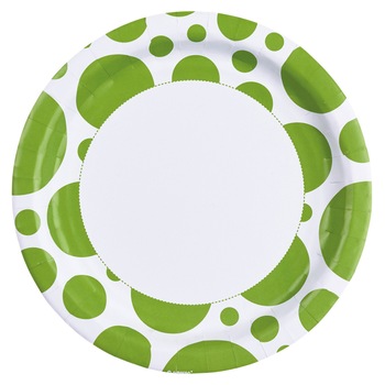 Farfurii Petrecere Buline Verzi 8 Buc Farfurii Petrecere Buline Verzi 8 Buc