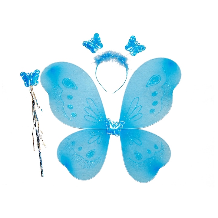 Set aripi fluture albastru, Funny Party Shop