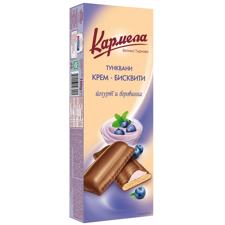 Шоколадов десерт KARMELA, Йогурт и боровинки, 160 гр