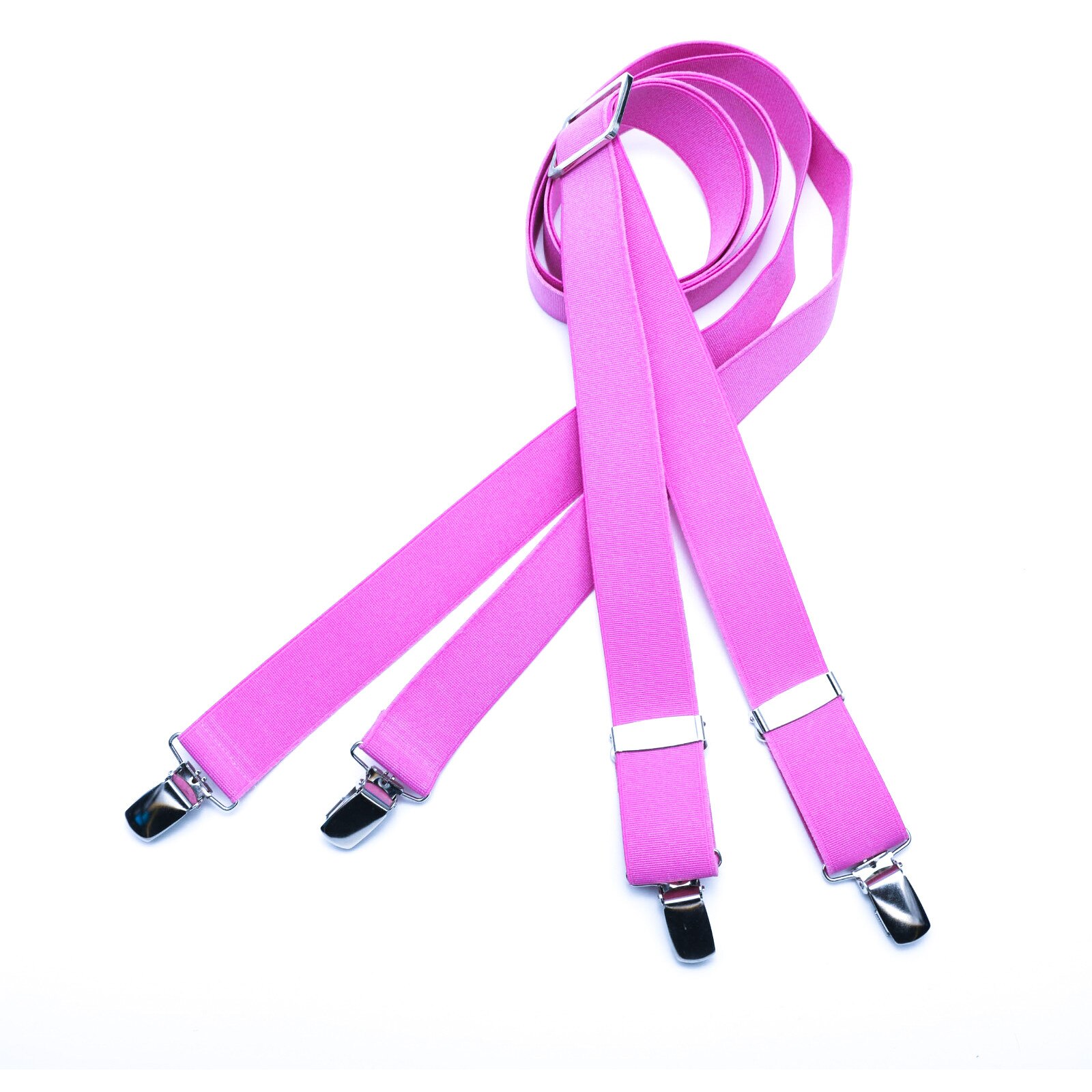 Bretele barbati 4 prinderi Roz