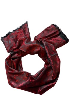 Esarfa Matase Naturala Orientala de lux Lakshmi shop, rosu si negru, 160 x 60 cm Esarfa Matase Naturala Orientala de lux Lakshmi shop, rosu si negru, 160 x 60 cm