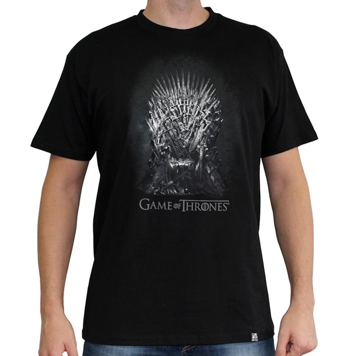 Tricou Negru Game Of Thrones, Abysse Corp, Negru, M