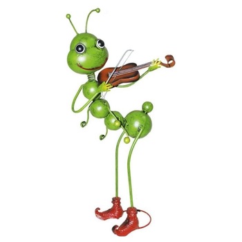 Decoratiune gradina Strend Pro Greiere cu vioara, inaltime 68 cm, din tabla Decoratiune gradina Strend Pro Greiere cu vioara, inaltime 68 cm, din tabla