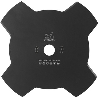 Cutit pentru Motocoasa EvoTools, diametru 255 mm, grosime 1.6 mm, 4 dinti Cutit pentru Motocoasa EvoTools, diametru 255 mm, grosime 1.6 mm, 4 dinti