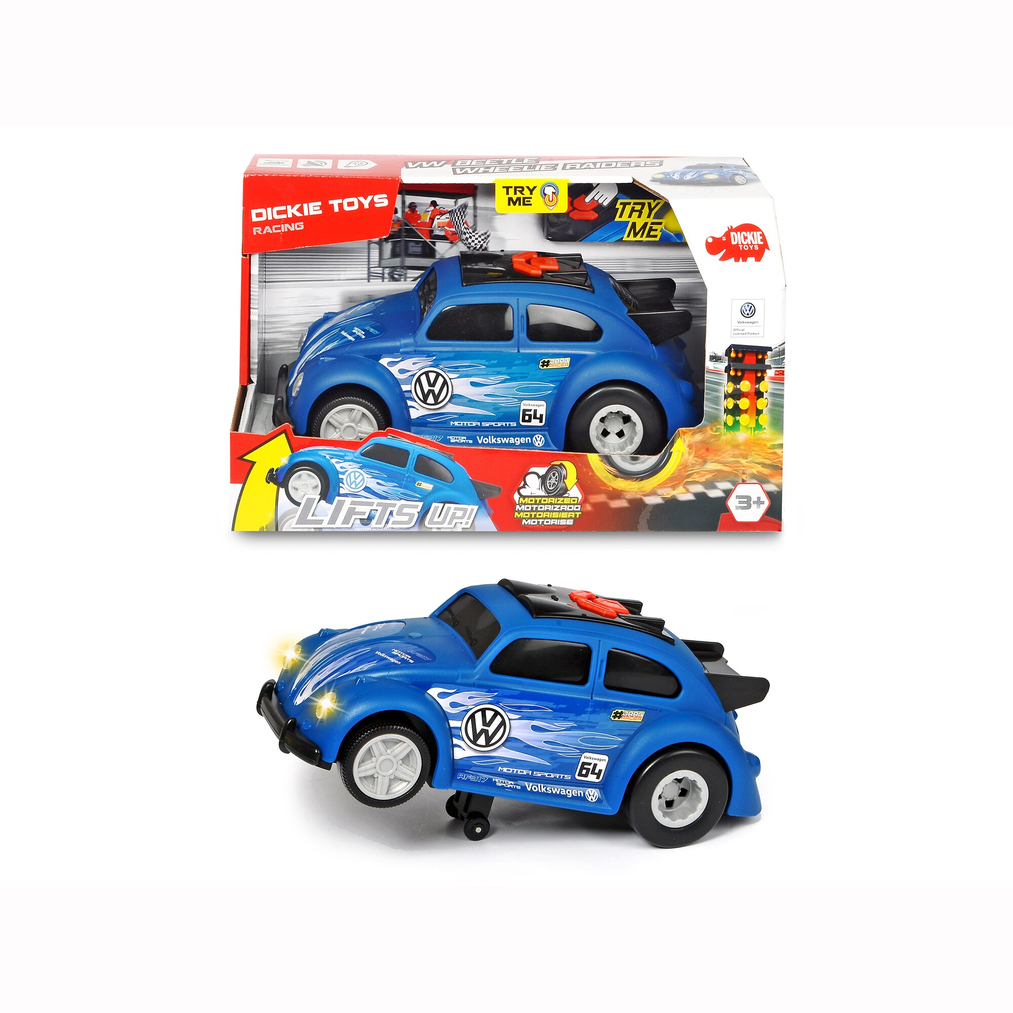 Masinuta Dickie Toys, Wheelie Raiders, VW Beetle, 25 cm