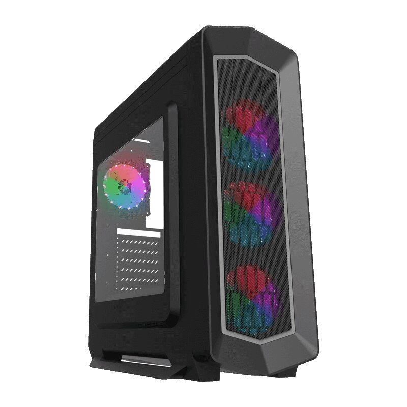 Carcasa Gamemax Asgard RGB, Middle Tower, fara sursa, ATX, Black
