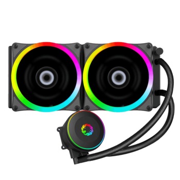Cooler procesor Gamemax Iceberg 240 Rainbow,compatibil AMD/Intel Cooler procesor Gamemax Iceberg 240 Rainbow,compatibil AMD/Intel