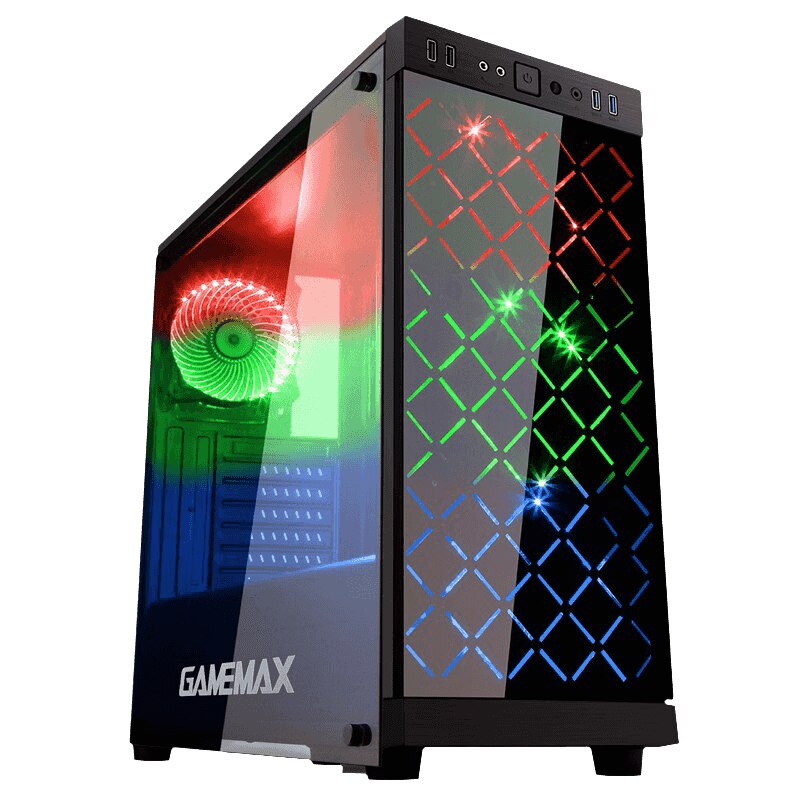 Carcasa Gamemax Polaris Black, Middle Tower, fara sursa, ATX, Black